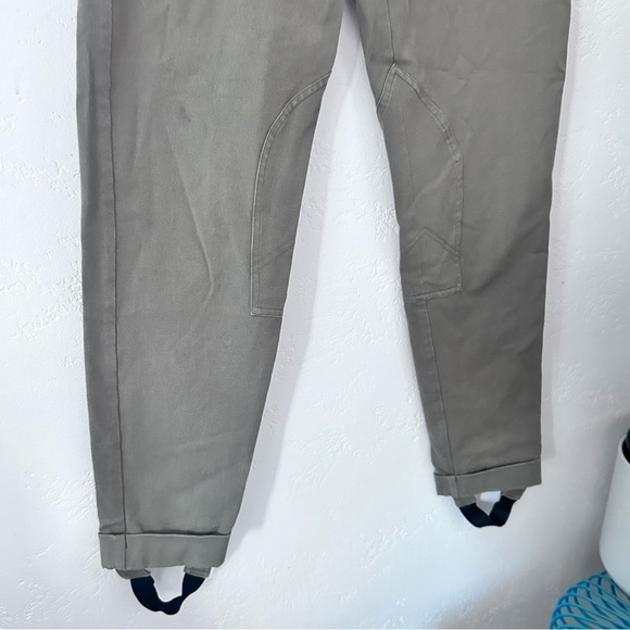 LAUREN RALPH LAUREN VTG Equestrian Stirrup Riding Pants Gray Green Size 12 - Picture 3 of 9